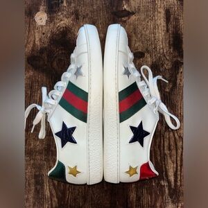 Gucci Ace Star Tennis Shoes Size 8 Women’s